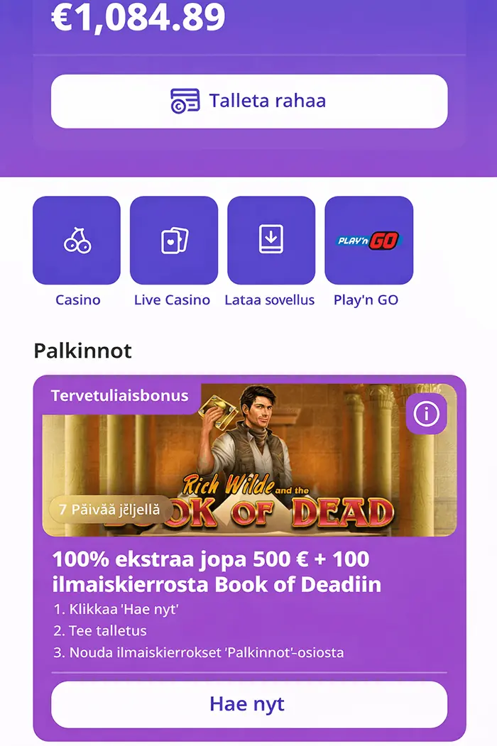 Casinodays — Pääkuva